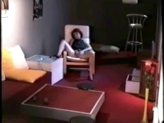 Hidden cam caught my mommy home alone rubbing her pussy